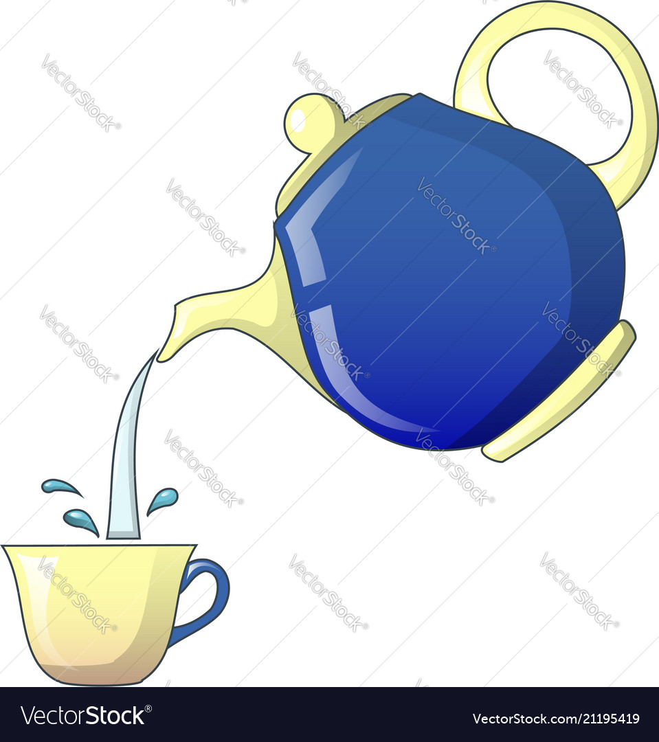 Cartoon Pouring Teapot