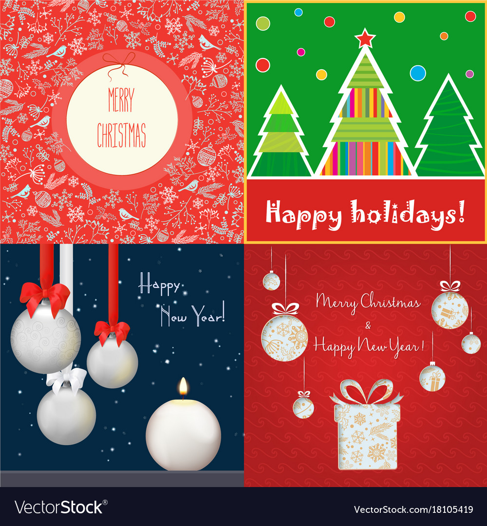 Set different colored cards Royalty Free Vector Image