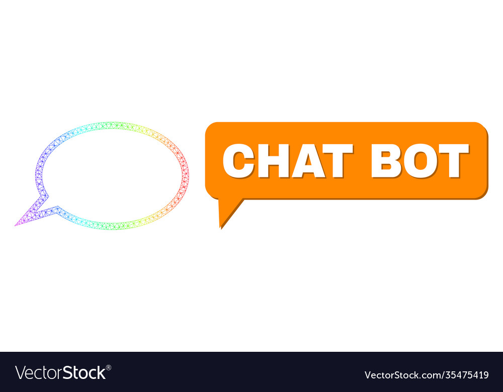 Spectral network gradient hint cloud icon and chat vector image Spectral network gradient hint cloud icon and chat