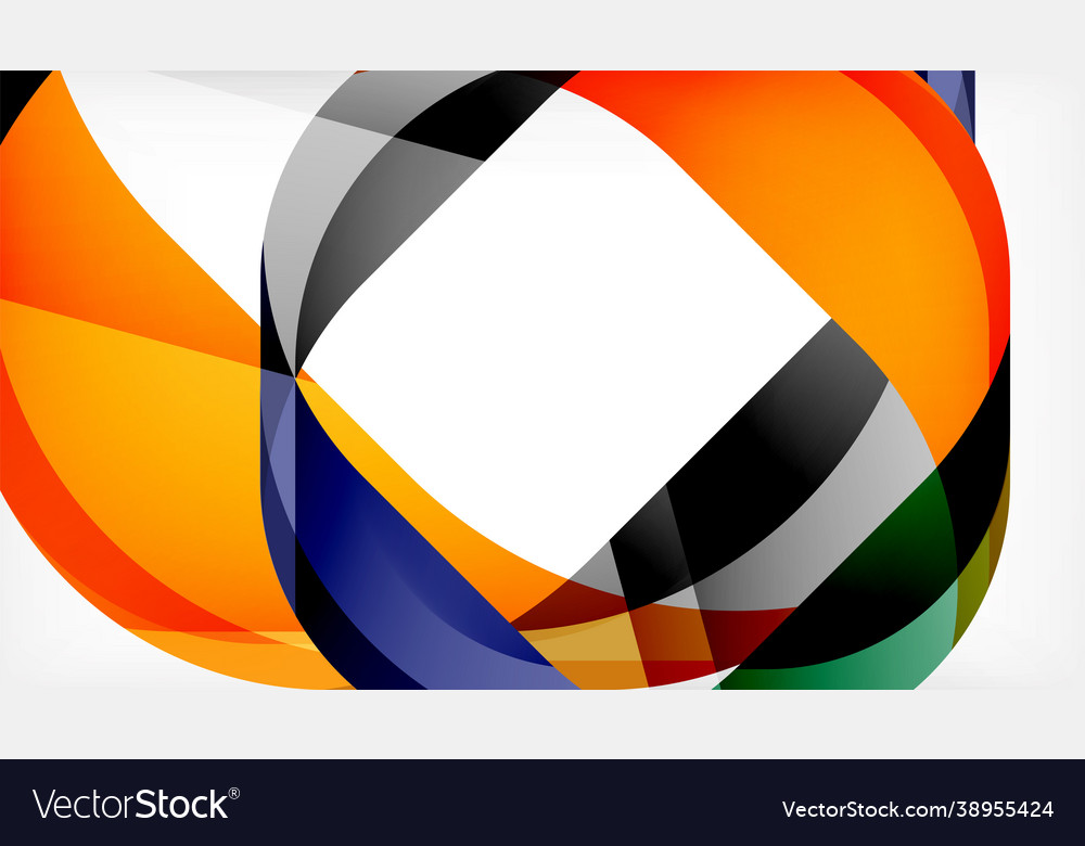 Abstract square shape with overlapping waves vector image Abstract square shape with overlapping waves