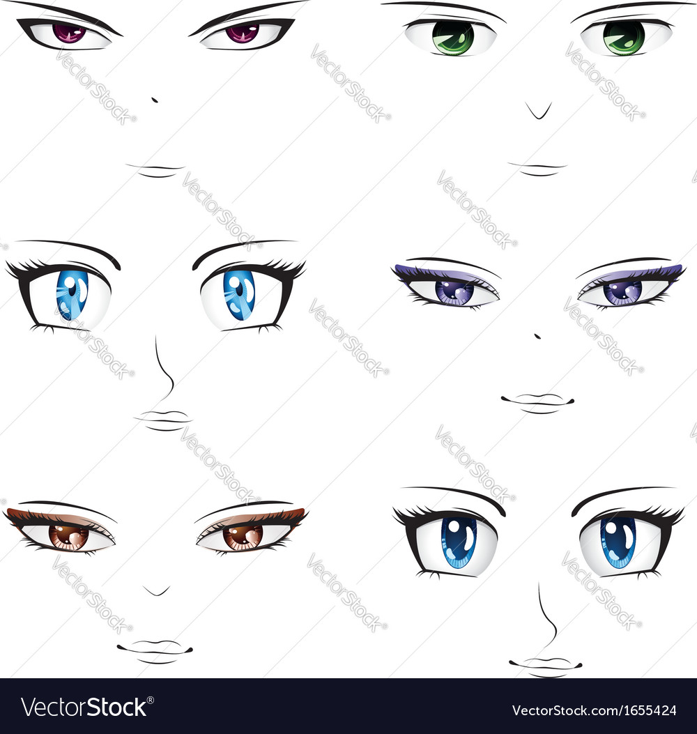 Premium Vector  Eight anime faces