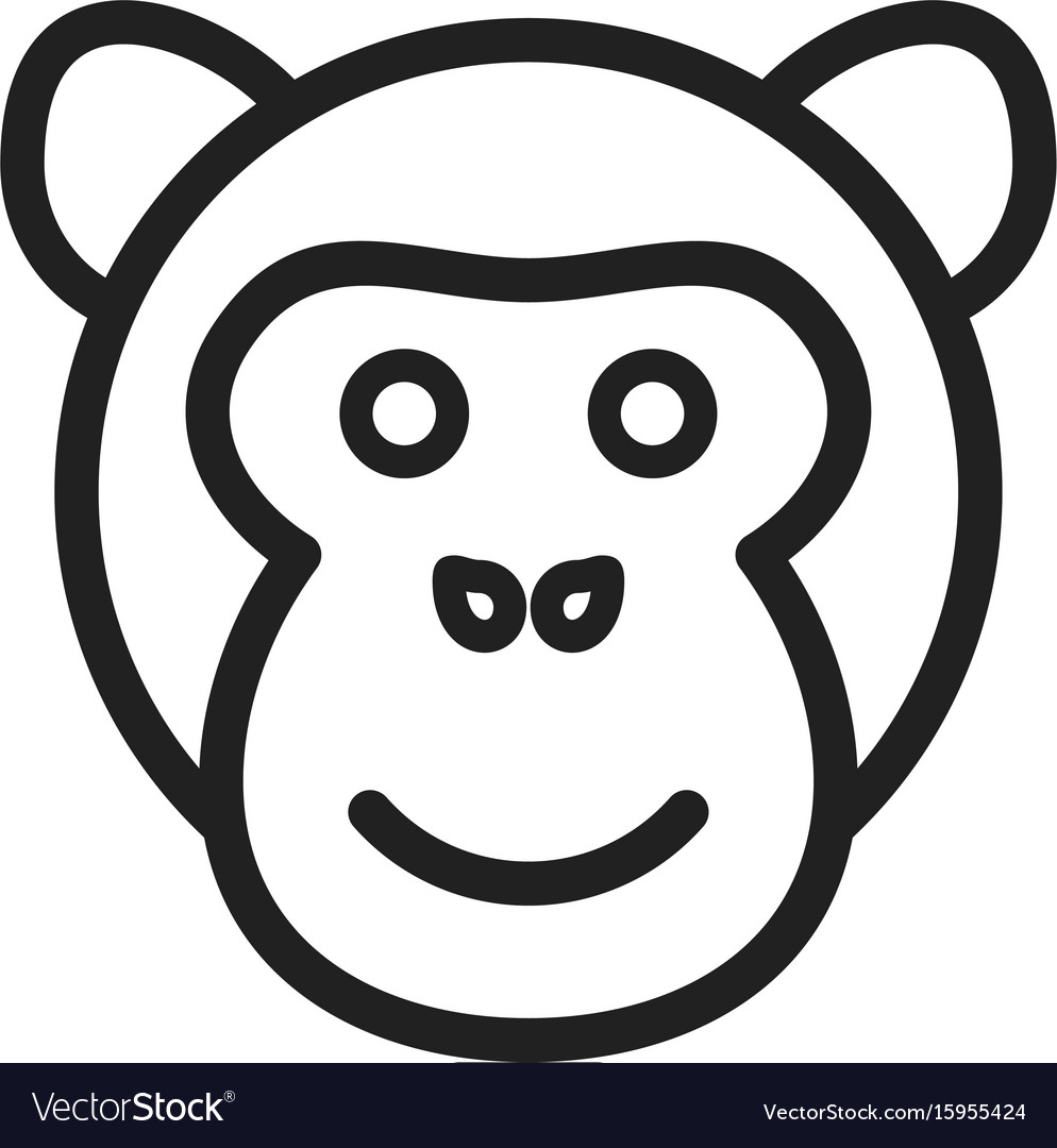 Ape face Royalty Free Vector Image - VectorStock