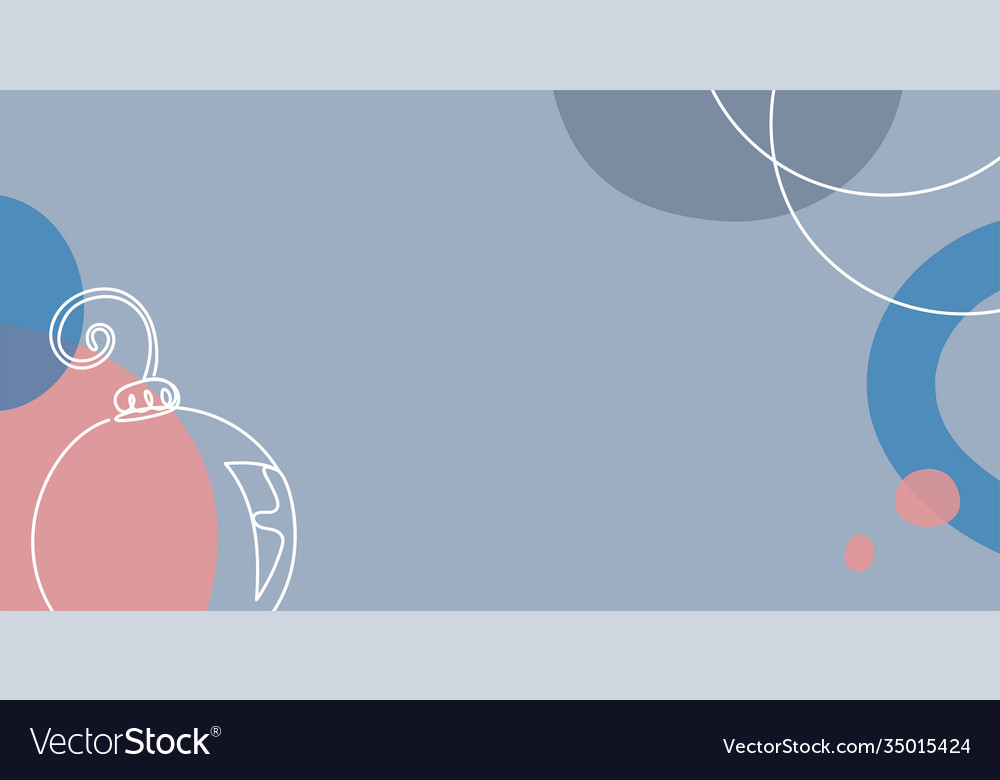 Banner with a snowflake in linear style vector image Banner with a snowflake in linear style