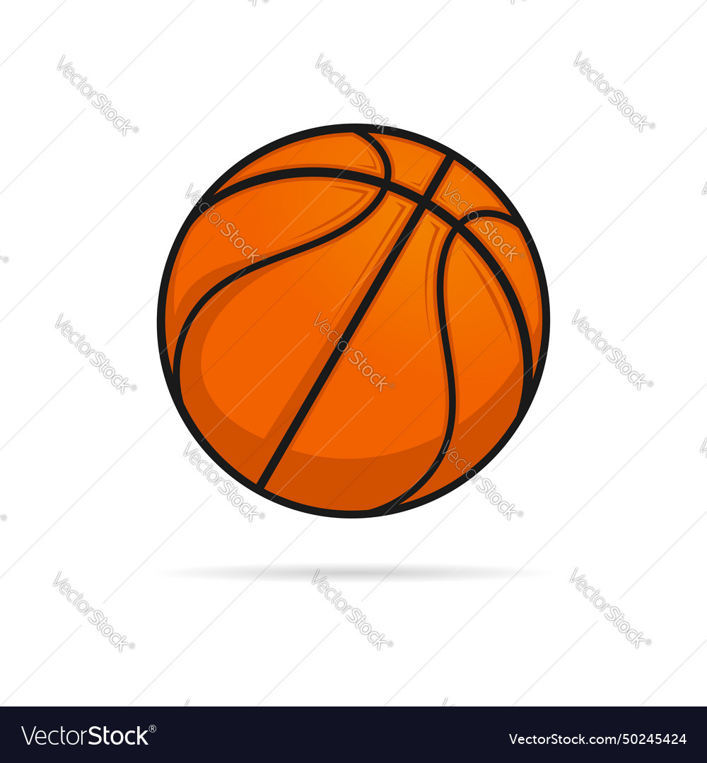 Basketball ball color isolated on white