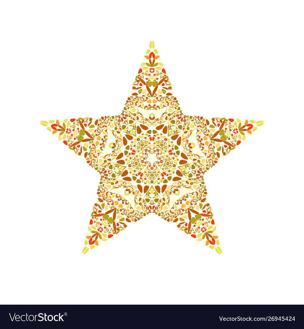 Geometrisches abstraktes florales Mosaik-Star-Logo vector image Geometrisches abstraktes florales Mosaik-Star-Logo