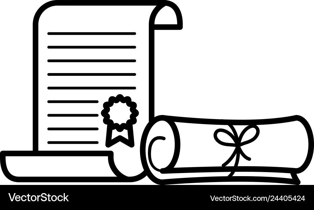 Graduation certificate roll icon Royalty Free Vector Image