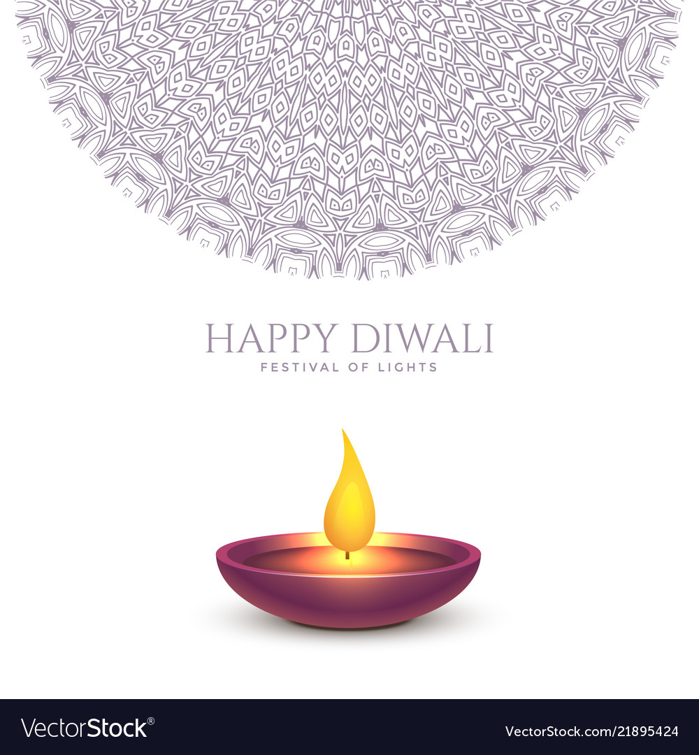 Happy diwali beautiful background design Vector Image