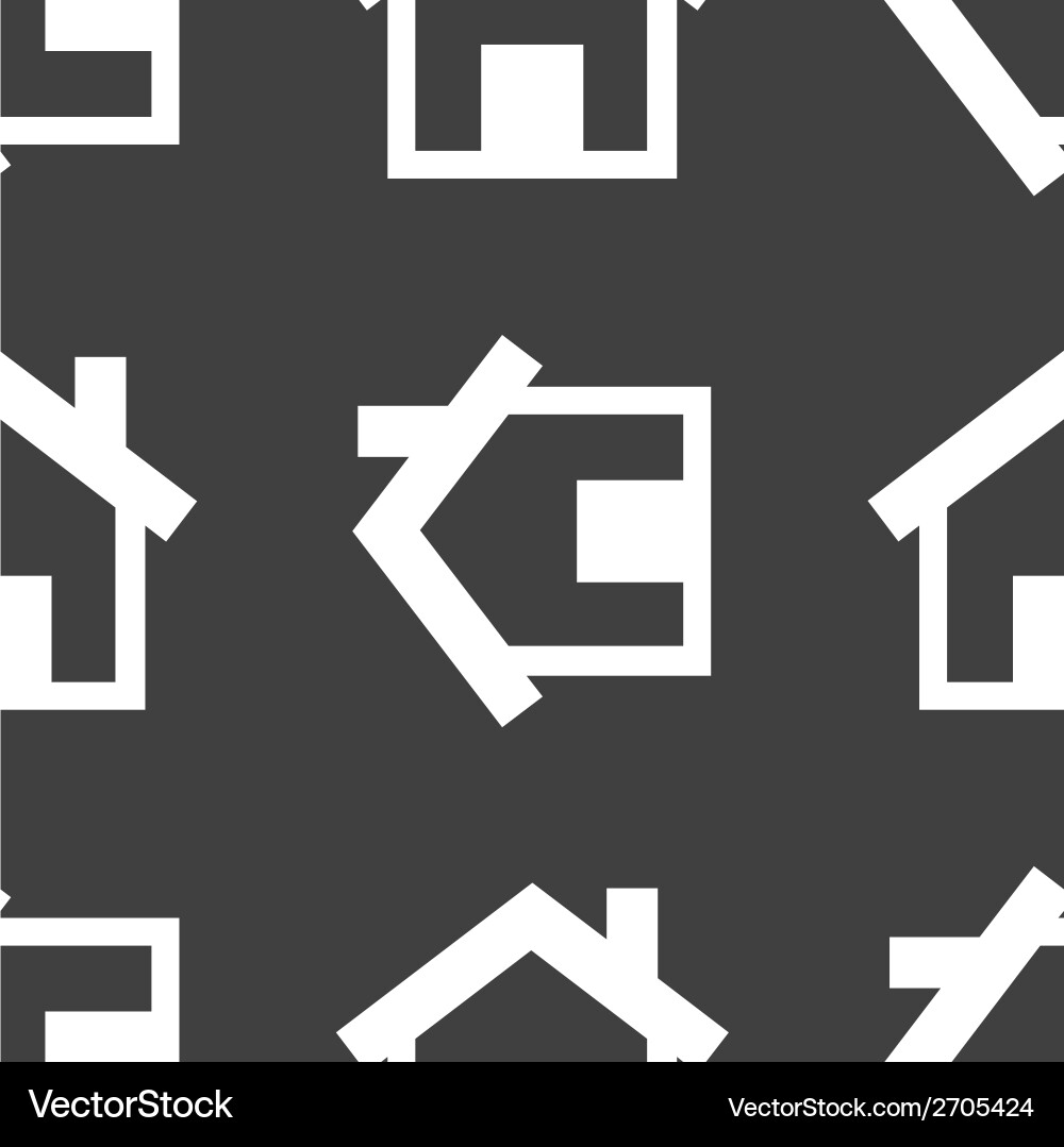 House web icon flat design seamless pattern Vector Image