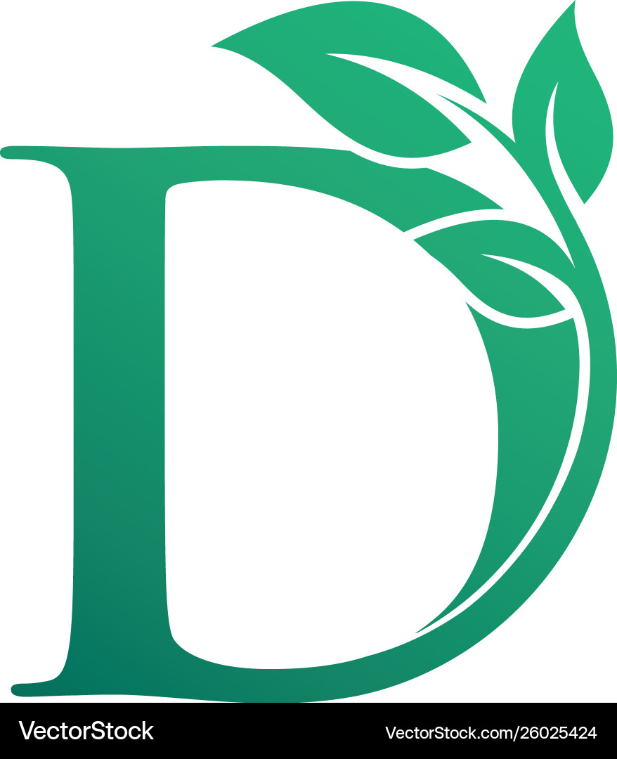 Leaf initial a logo template Royalty Free Vector Image