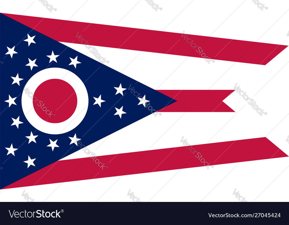 Ohio flag united states america