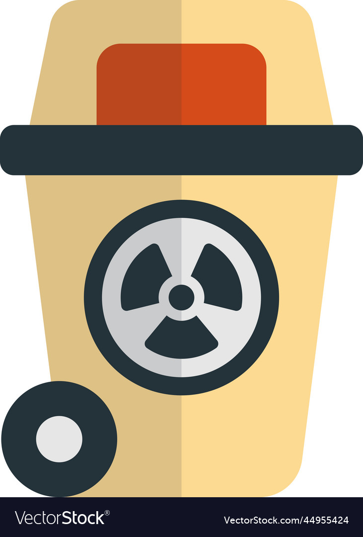 Radiation trash in minimal style vector image Radiation trash in minimal style