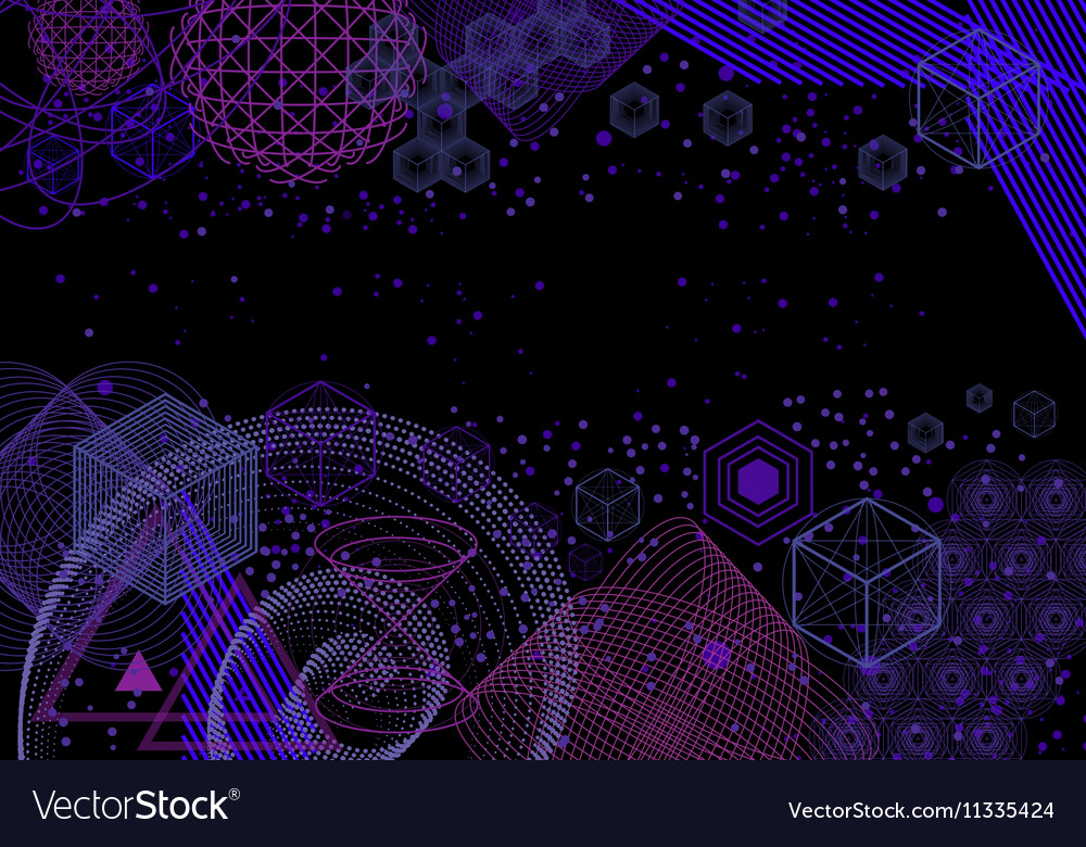 Sacred geometry symbols and elements background