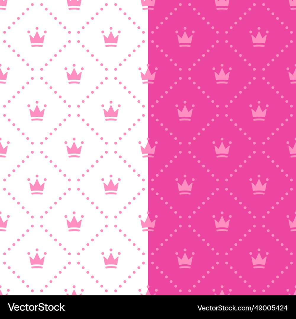 Seamless pattern with crowns Royalty Free Vector Image