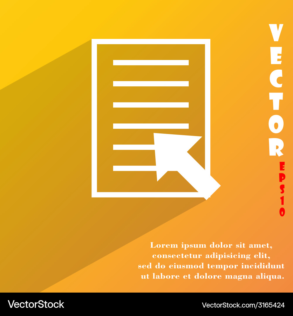 Text file icon symbol flat modern web design Vector Image