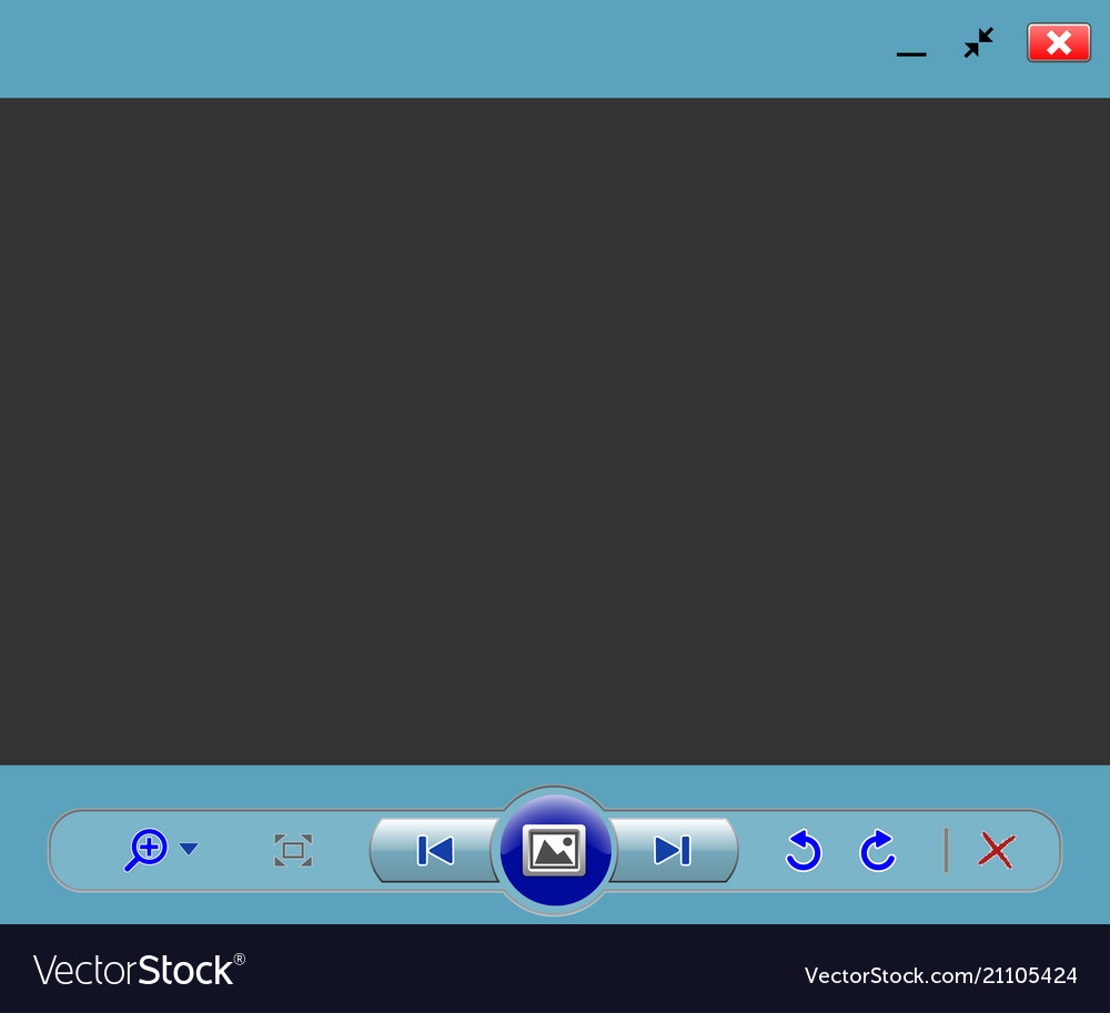 Web image viewer template vector image Web image viewer template