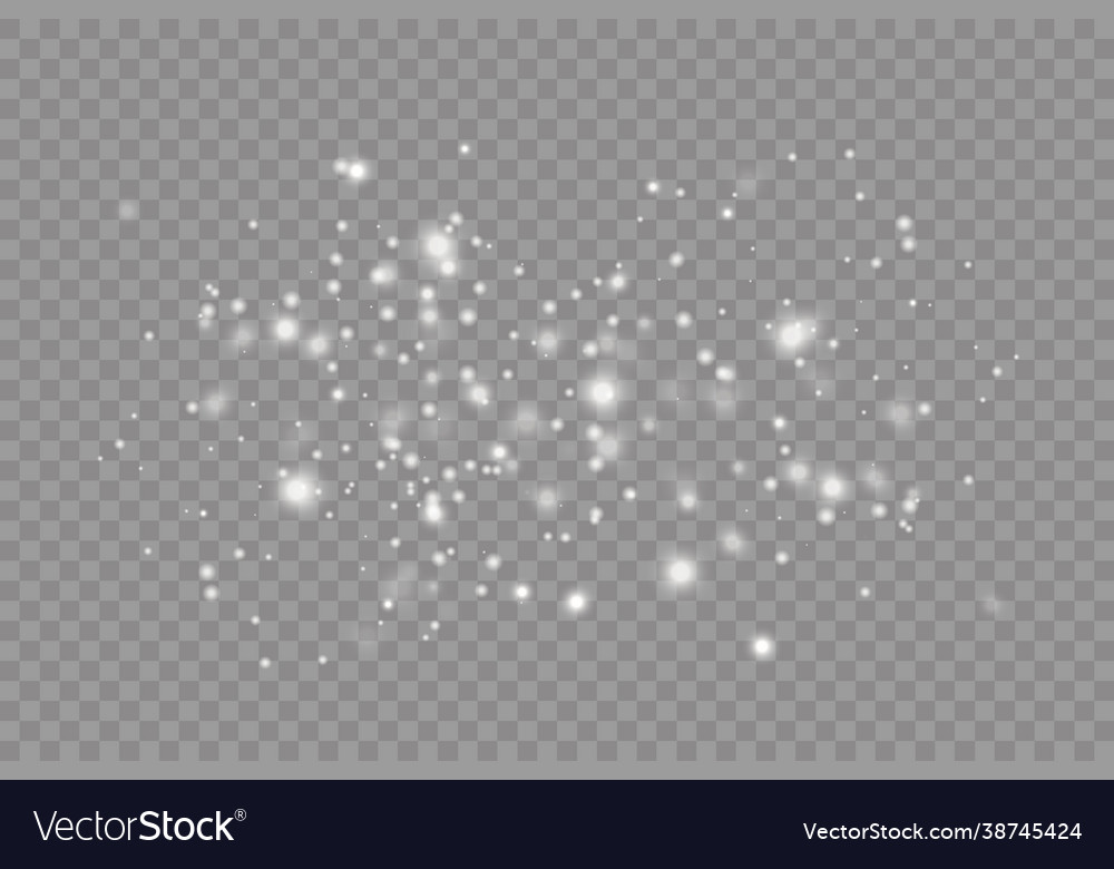 White sparks light sparkling magic dust particles vector image White sparks light sparkling magic dust particles