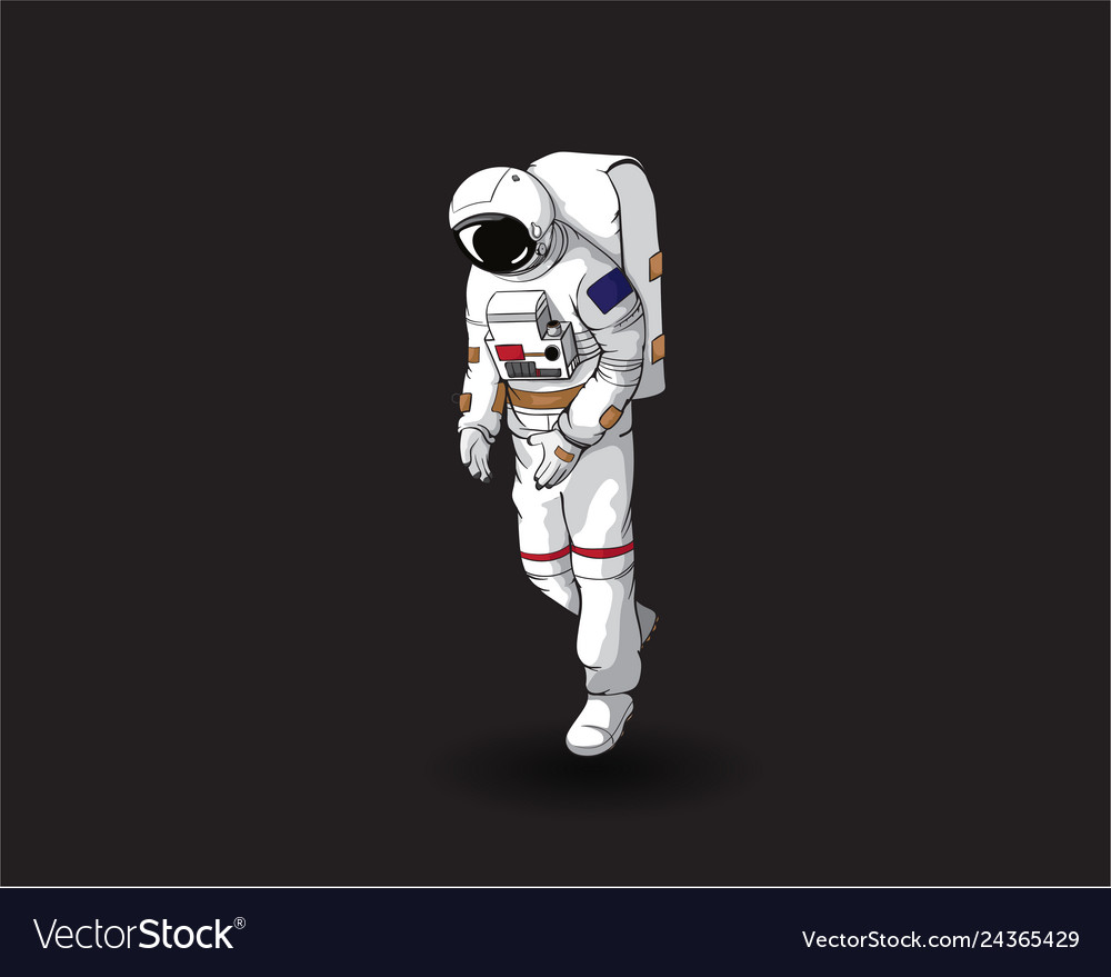 Astronaut spaceman is floating Royalty Free Vector Image