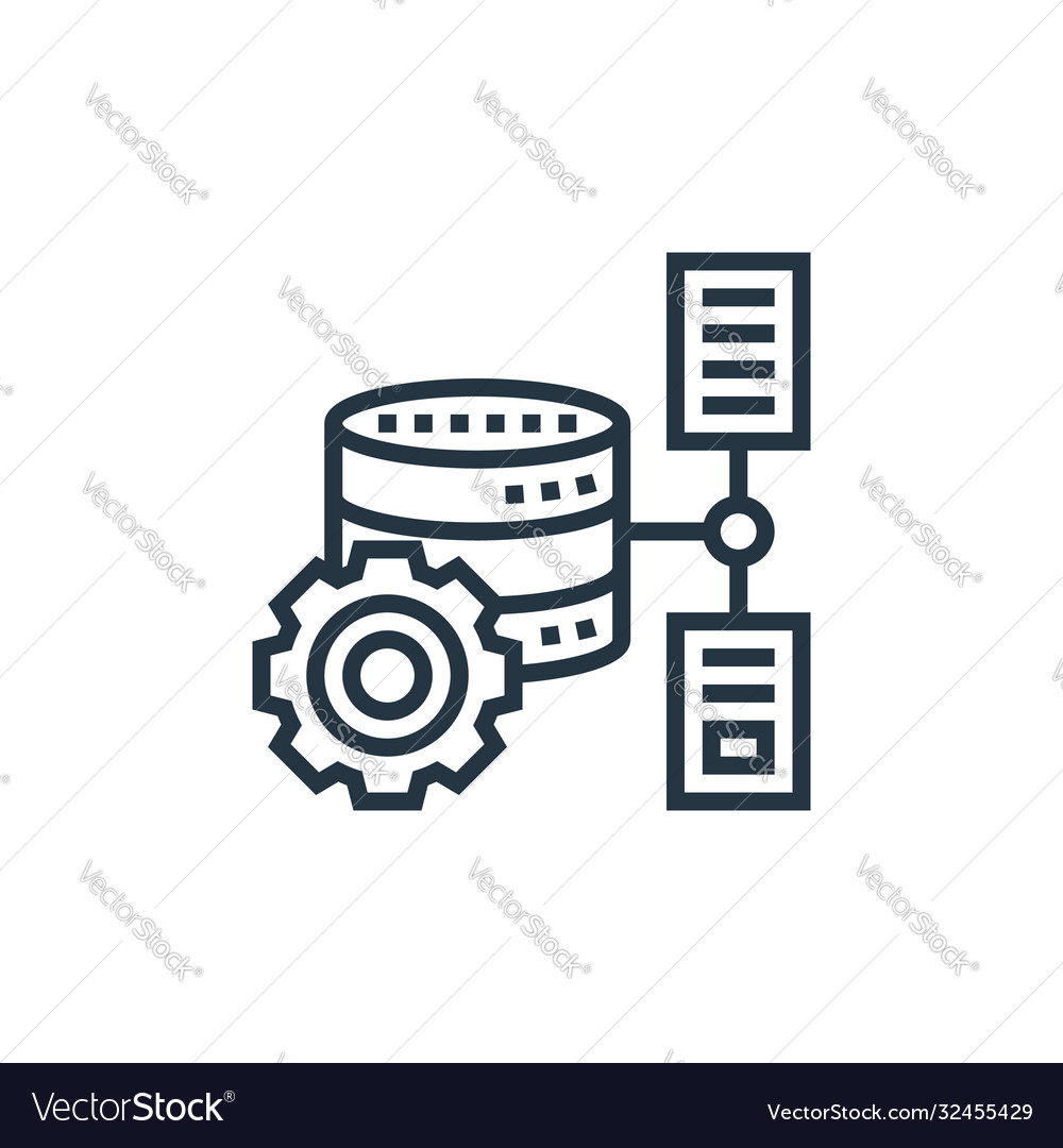 Database storage icon isolated on white vector image Database storage icon isolated on white