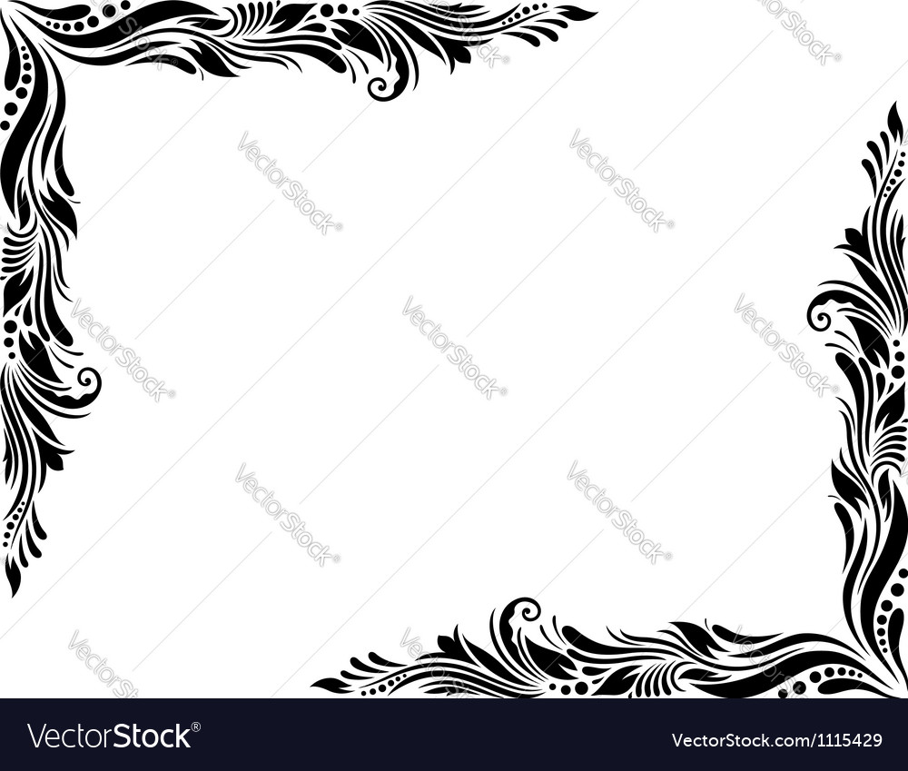 Download Decorative border style 1 large Royalty Free Vector Image