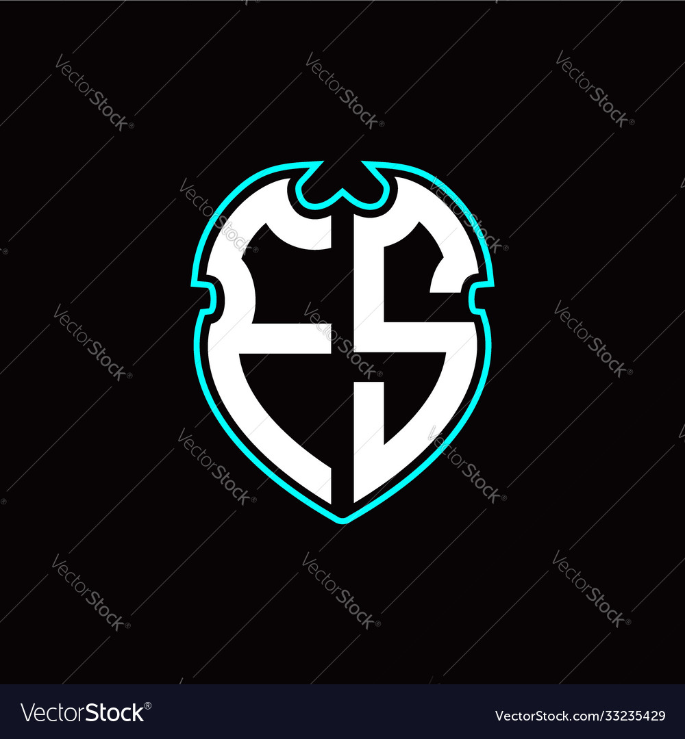 F s initial logo design with a shield shape vector image F s initial logo design with a shield shape
