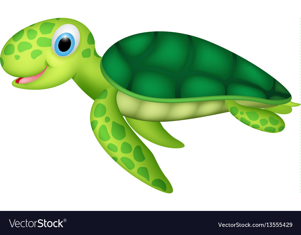 Download Happy baby sea turtle Royalty Free Vector Image