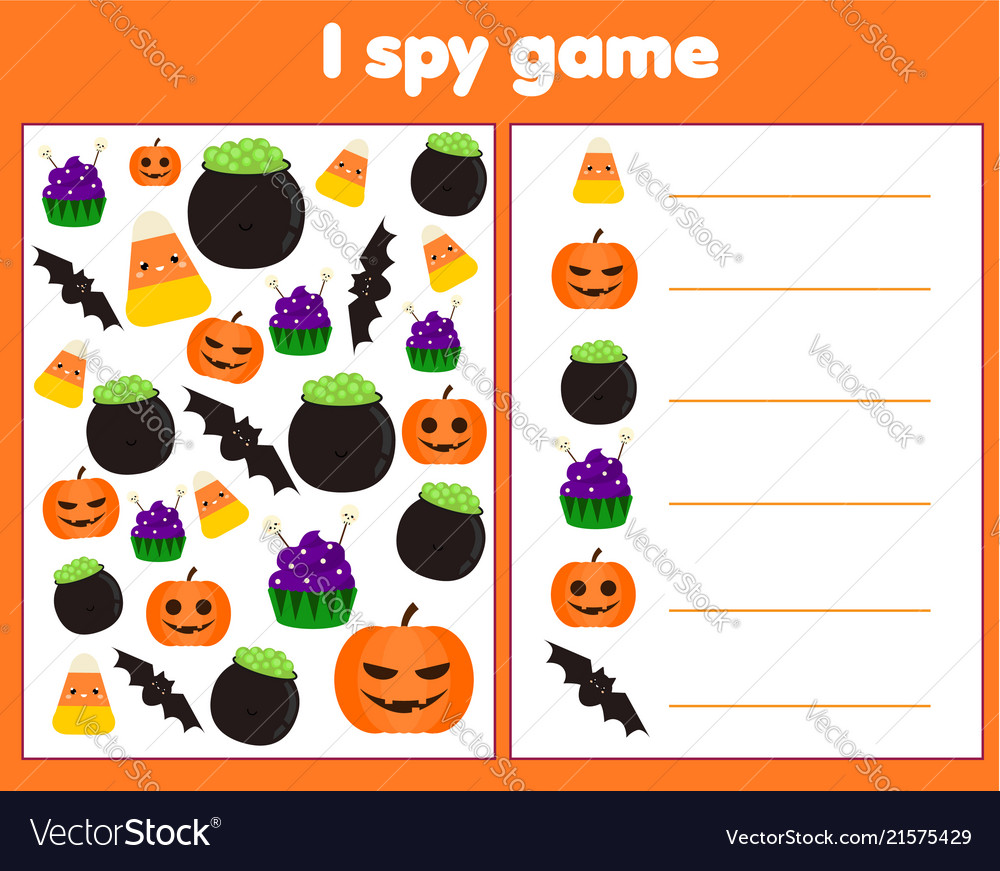 I spy game for toddlers find and count objects