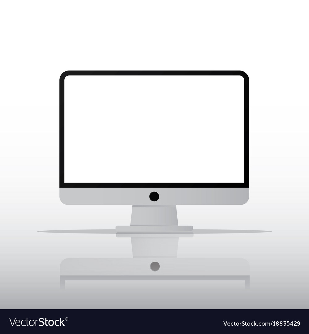 Isolated desktop computer icon pc monitor