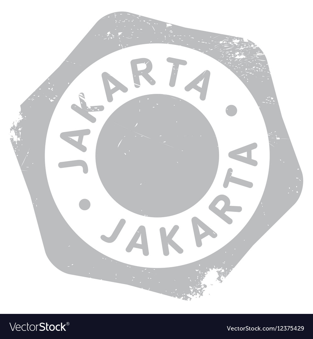 Jakarta stamp rubber grunge