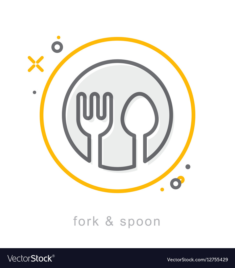 Line Icons: Fork and Spoon