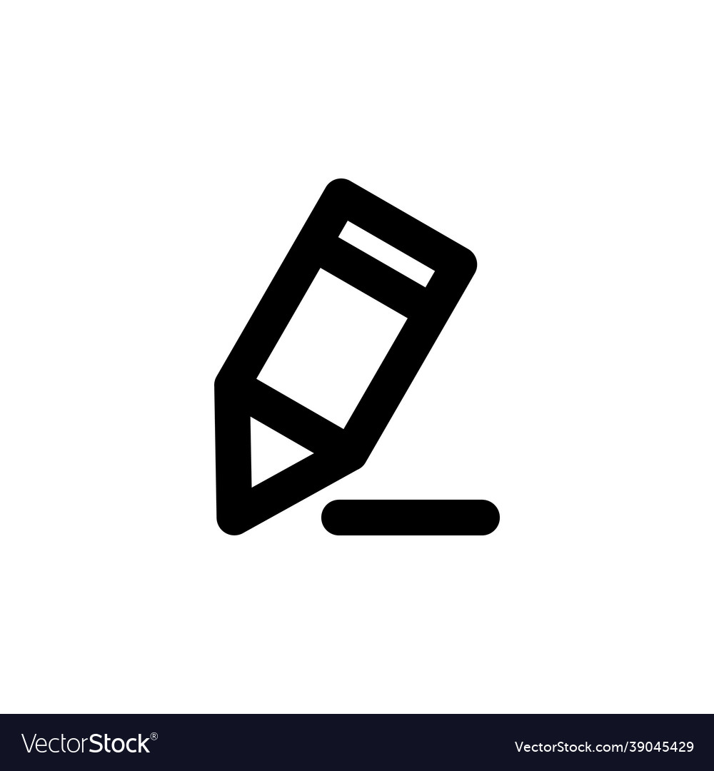 Pencil simple web or mobile interface icon