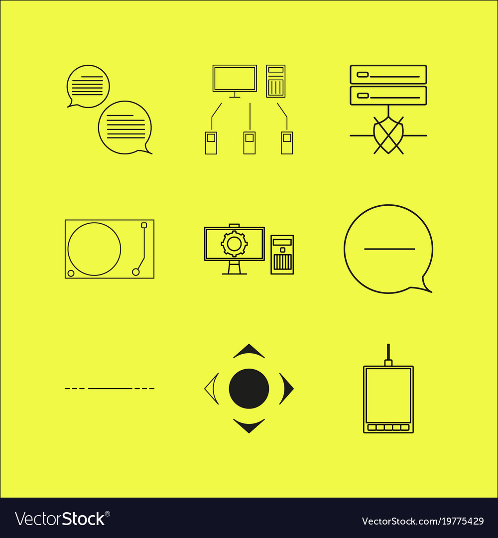 Web linear icon set simple outline icons
