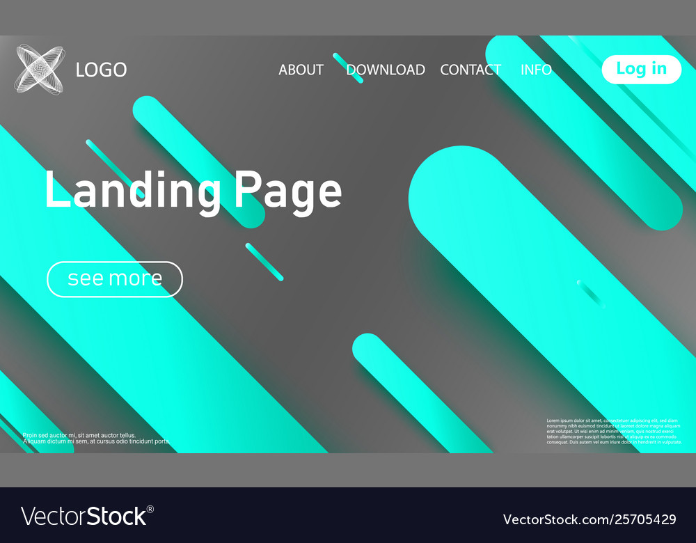 Website landing page material design