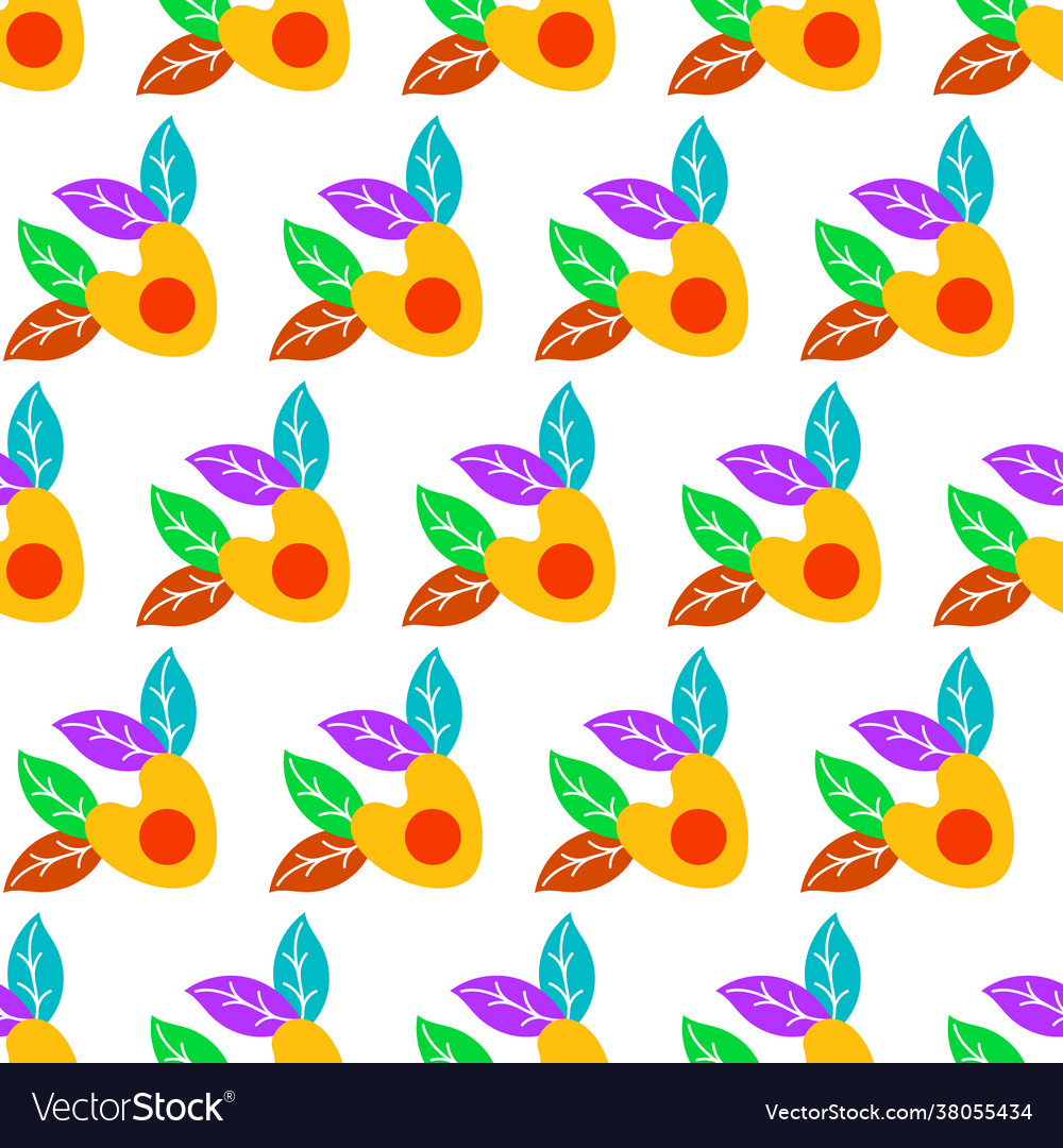 Abstract fruit seamless repeat pattern background