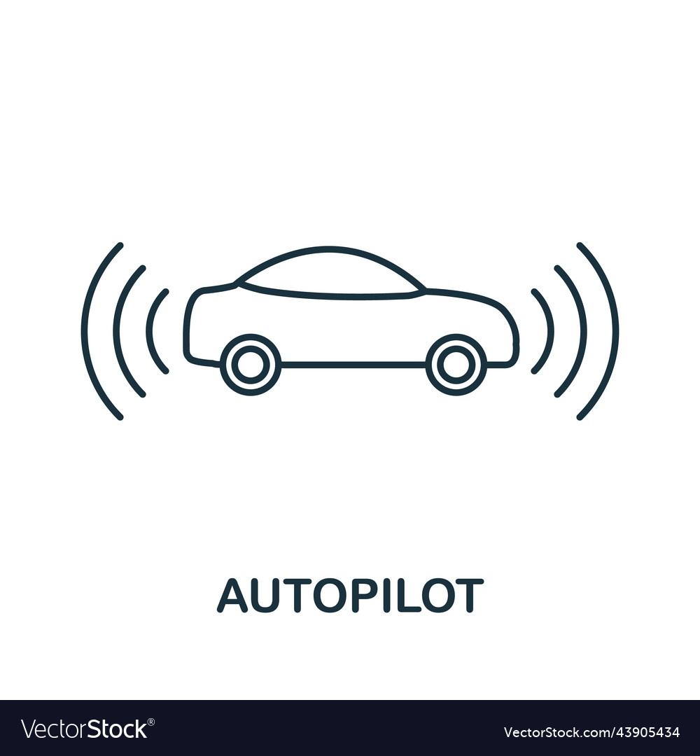 Autopilot icon simple element from technology vector image Autopilot icon simple element from technology