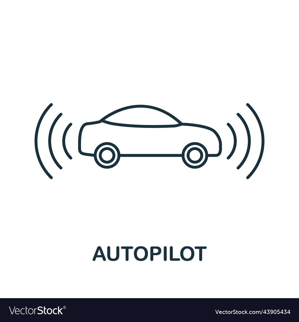 Autopilot icon simple element from technology