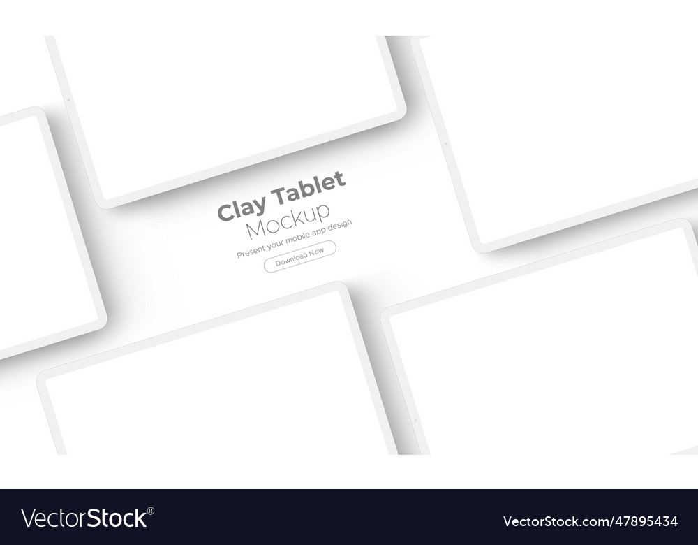 Clay tablets with blank screens for app design