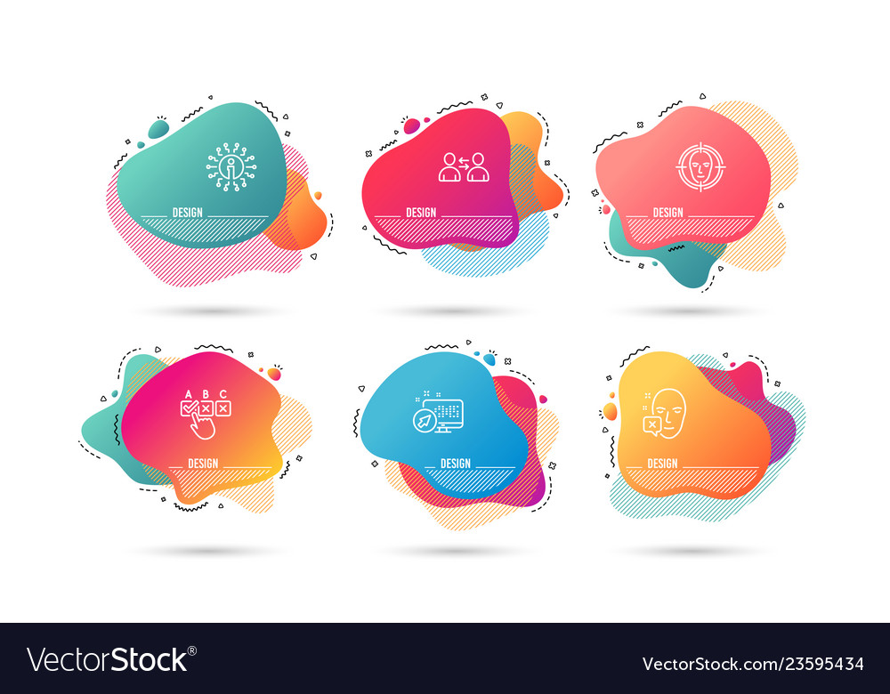 Kommunikation und Gesichtserkennung Icons