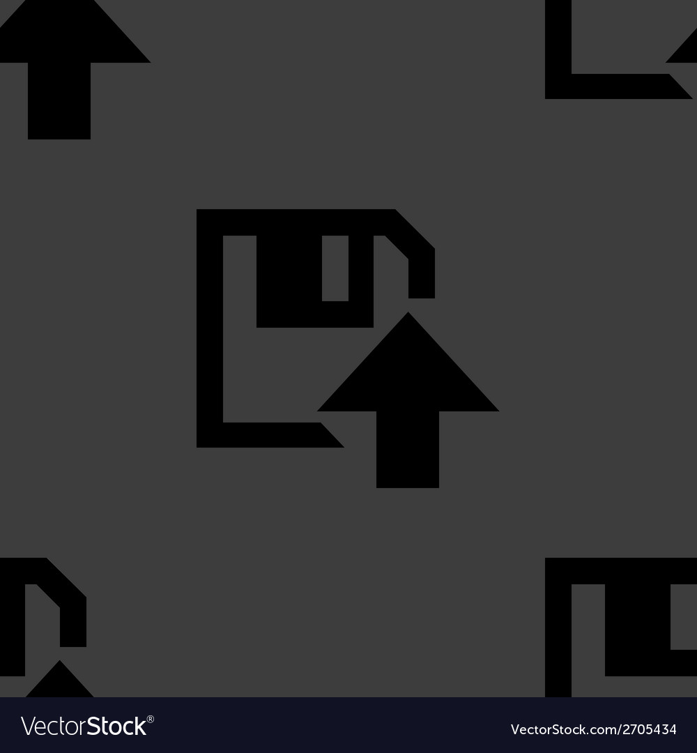 Floppy disk upload web icon flat design seamless