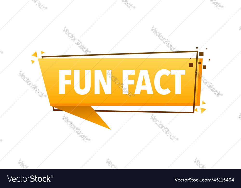 Fun fact announcement megaphone label loudspeaker Vector Image