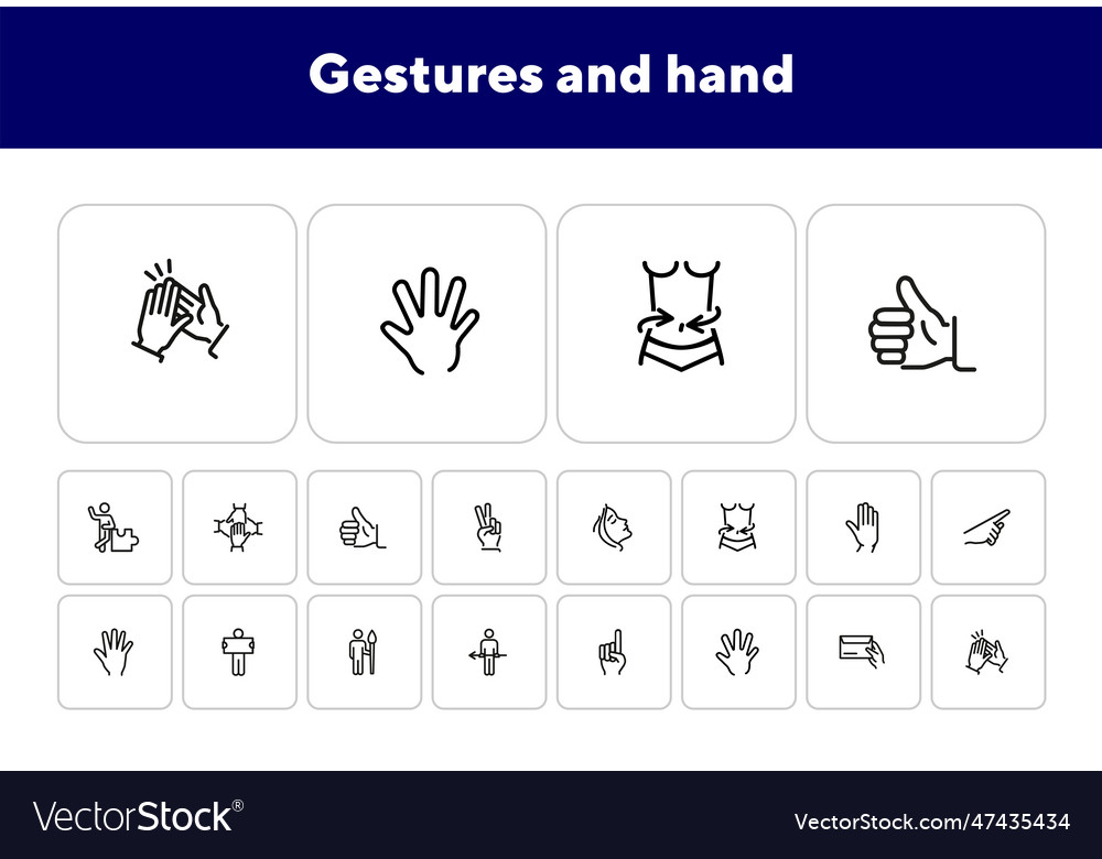 Gestures and hand icons