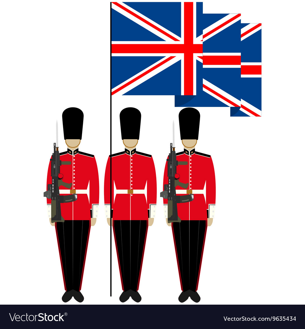 Honor guard in england Royalty Free Vector Image