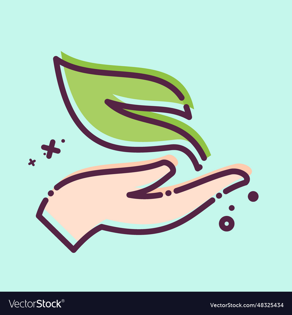 Icon ecology related to climate change symbol mbe vector image Icon ecology related to climate change symbol mbe