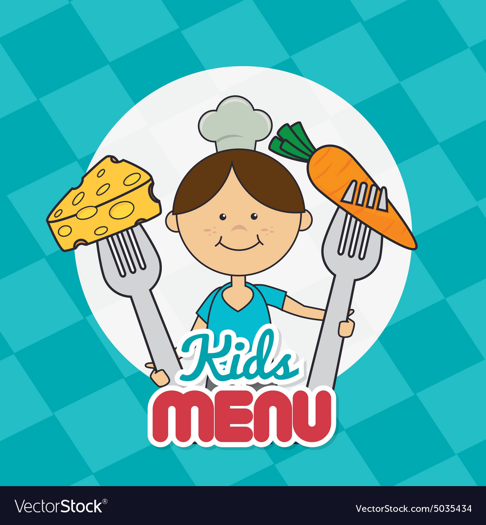 Kids food design Royalty Free Vector Image - VectorStock