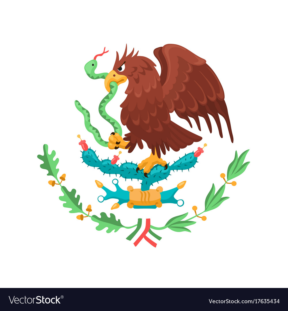 Mexican coat arms Royalty Free Vector Image - VectorStock