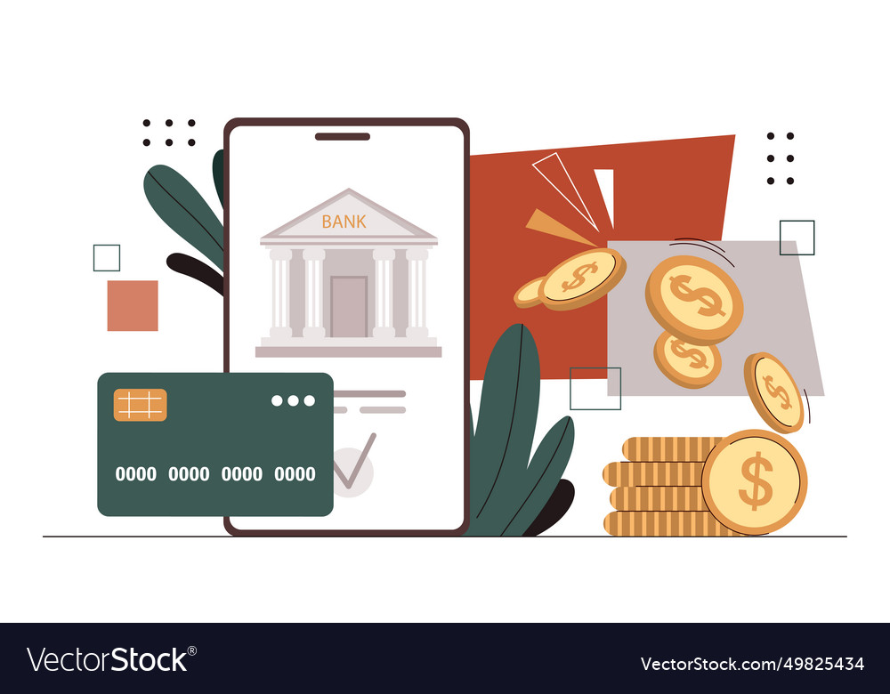 Mobile banking concept