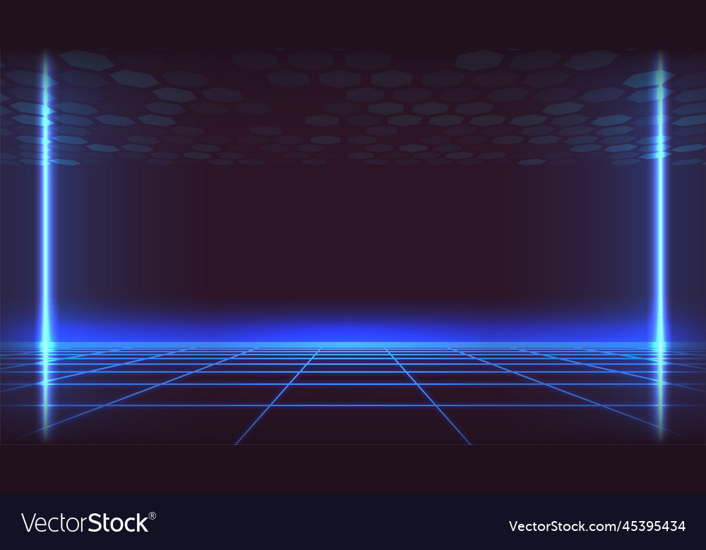Synthwave template background perspective grid