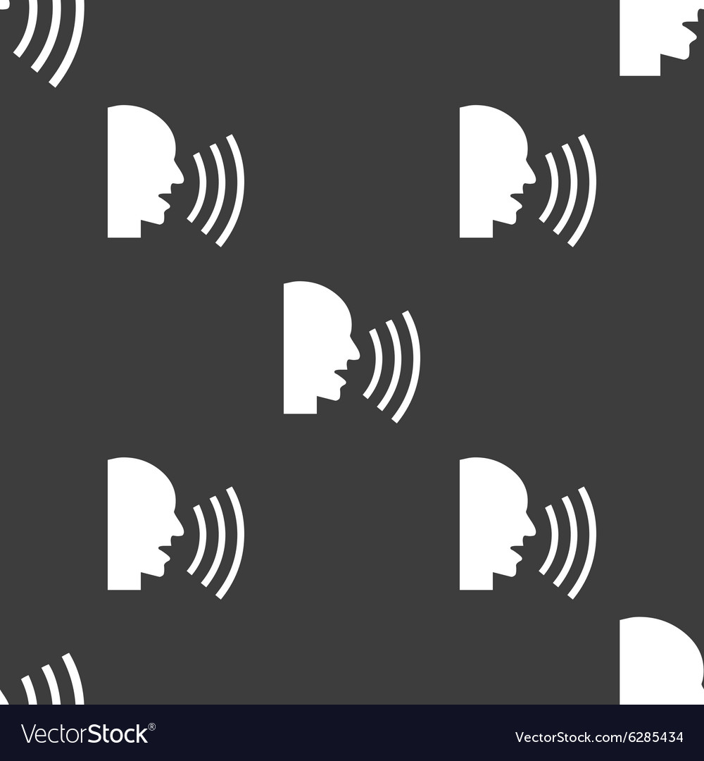 Talking flat modern web icon seamless pattern