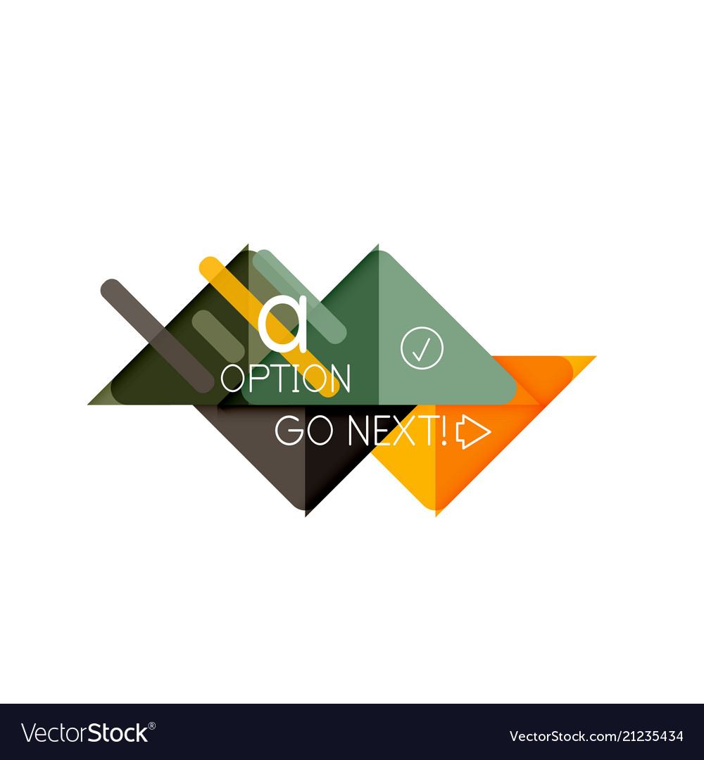 Triangle data visualization design option vector image Triangle data visualization design option