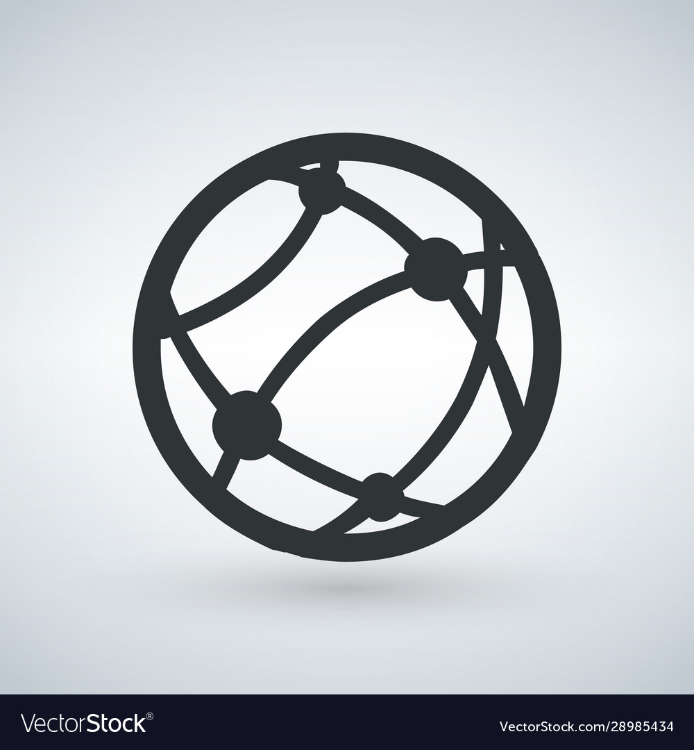 Web icon in trendy flat style isolated