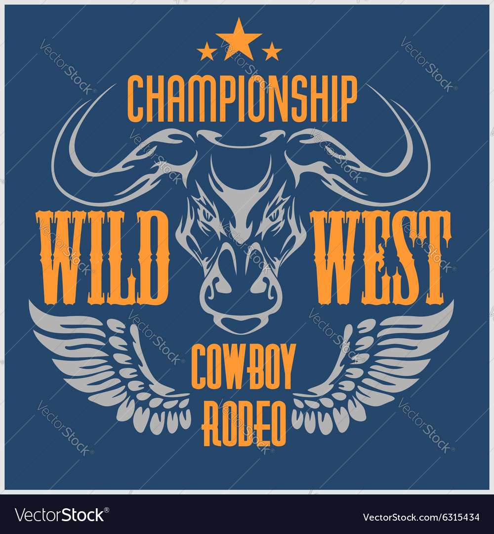 Wild west championship - cowboy rodeo Royalty Free Vector